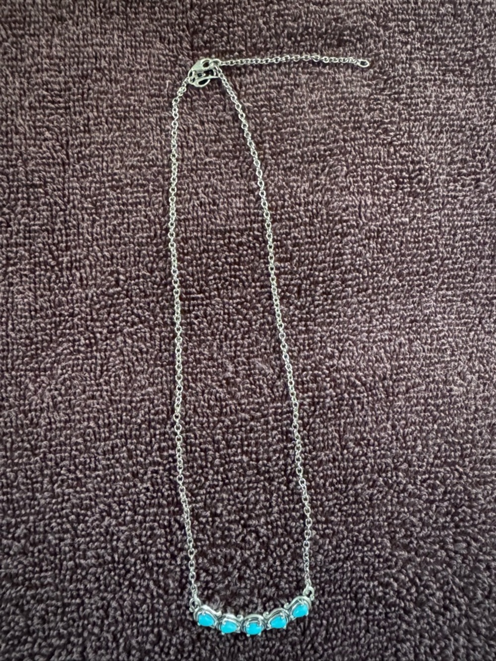 Silver Turquoise Bar Necklace - Women's Jewelry